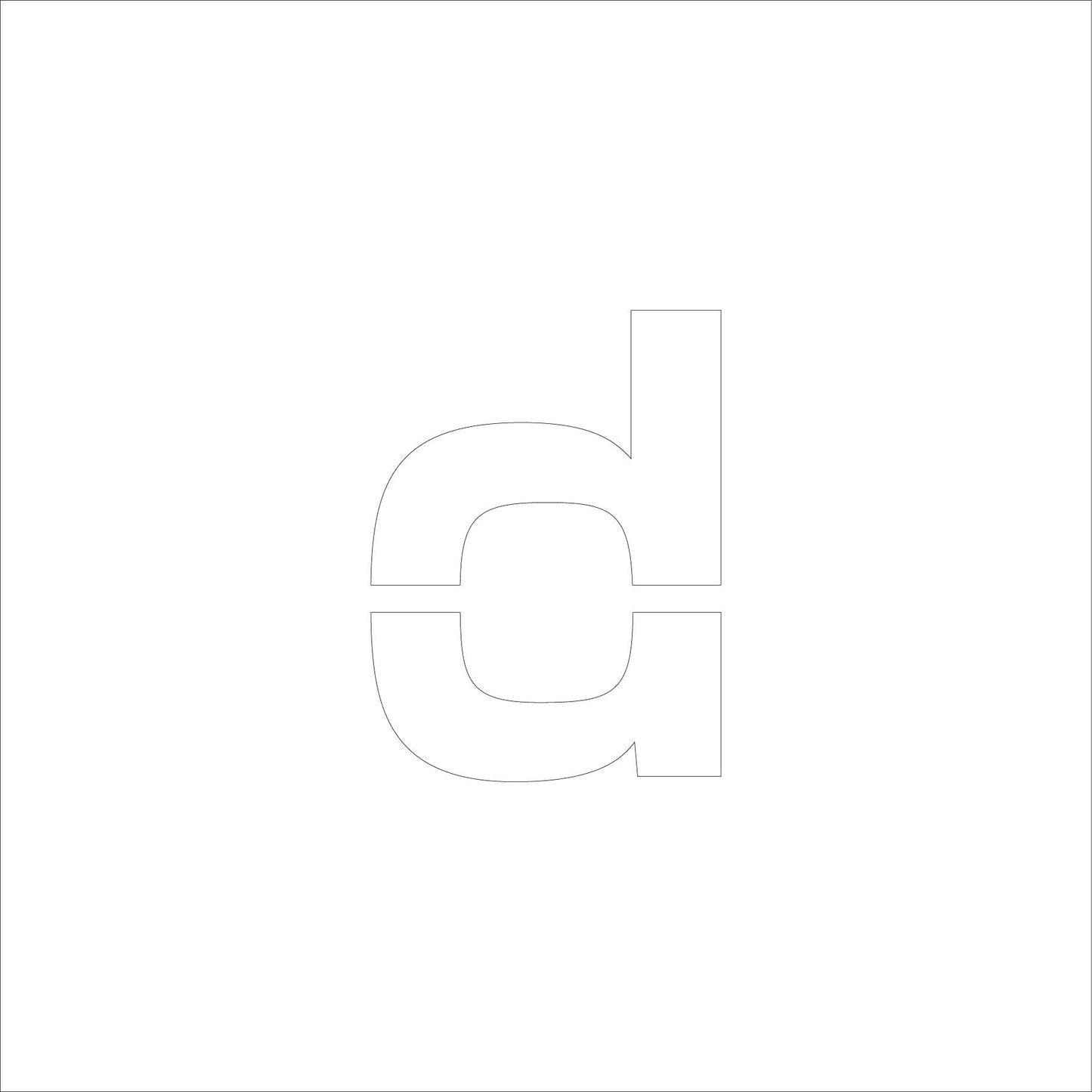 吹付けプレート　ステンシル　Ｈ５０　アルファベット　ｄ