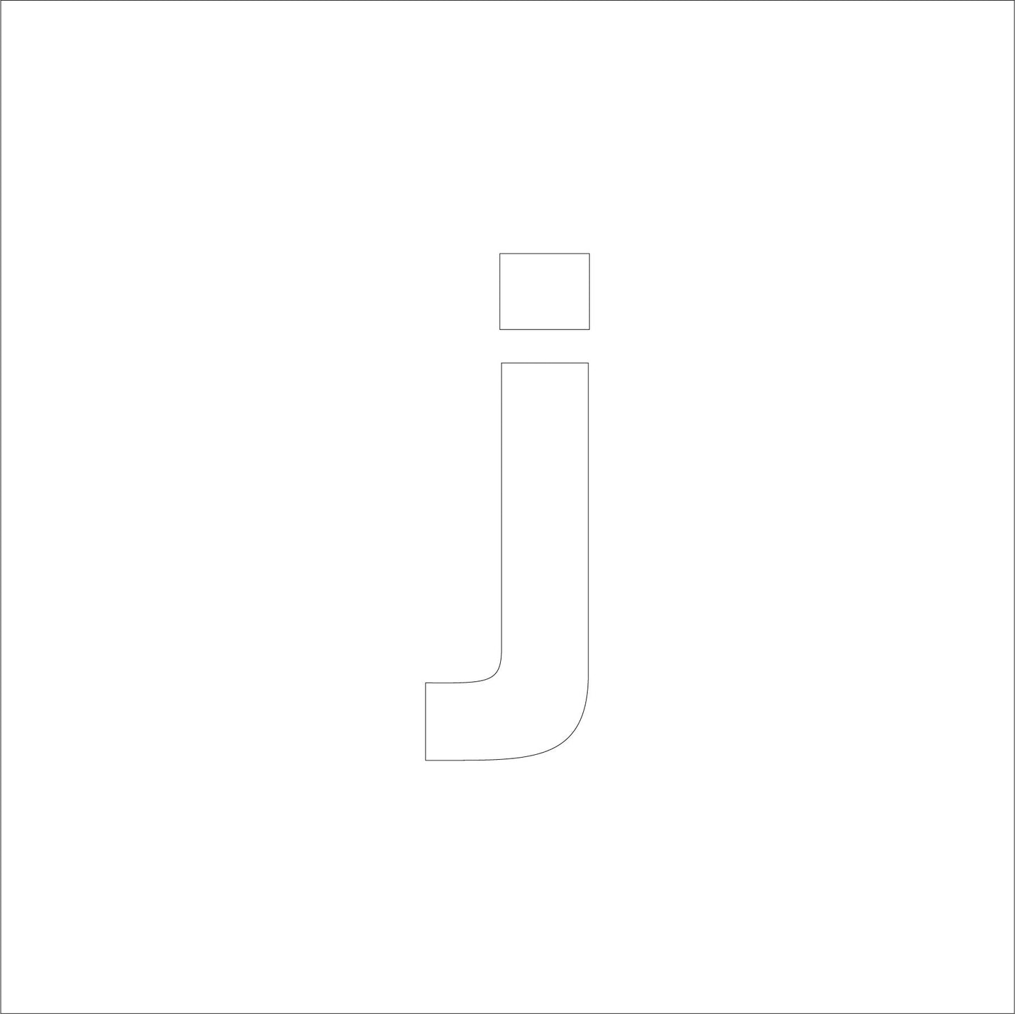 吹付けプレート　ステンシル　Ｈ５０　アルファベット　ｊ