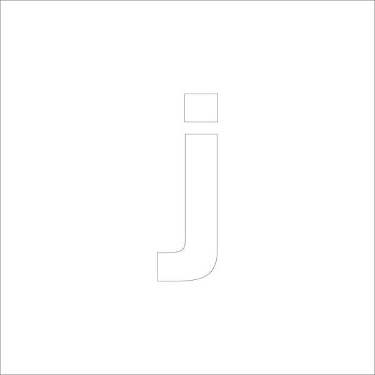 吹付けプレート　ステンシル　Ｈ５０　アルファベット　ｊ