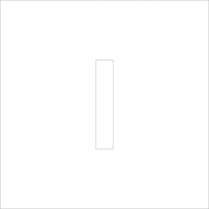 吹付けプレート　ステンシル　Ｈ１００　アルファベット　ｌ