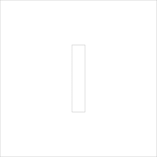 吹付けプレート　ステンシル　Ｈ７５　アルファベット　ｌ