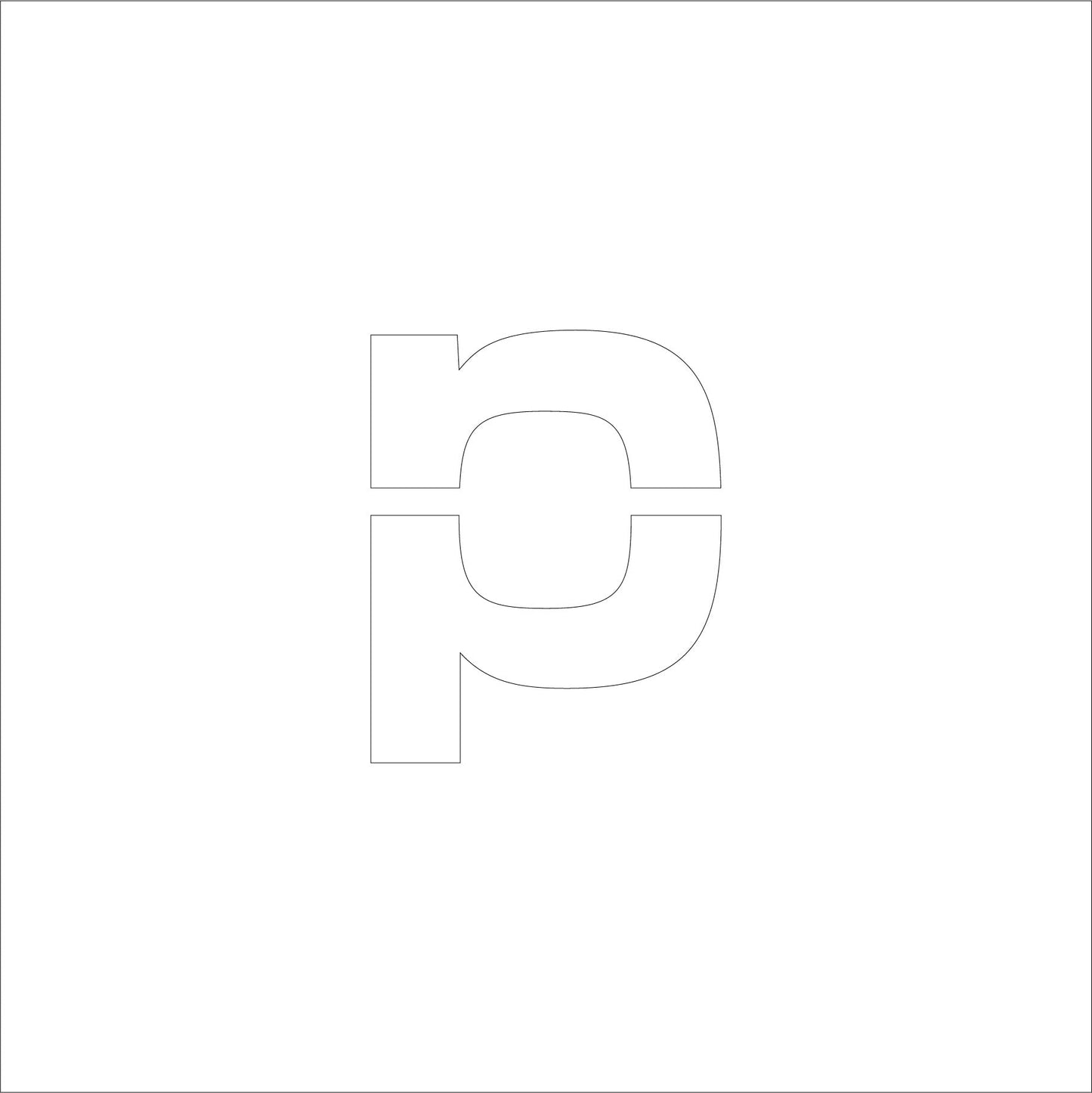吹付けプレート　ステンシル　Ｈ７５　アルファベット　ｐ