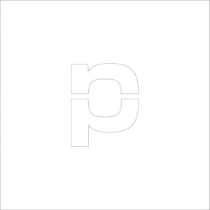 吹付けプレート　ステンシル　Ｈ１００　アルファベット　ｐ