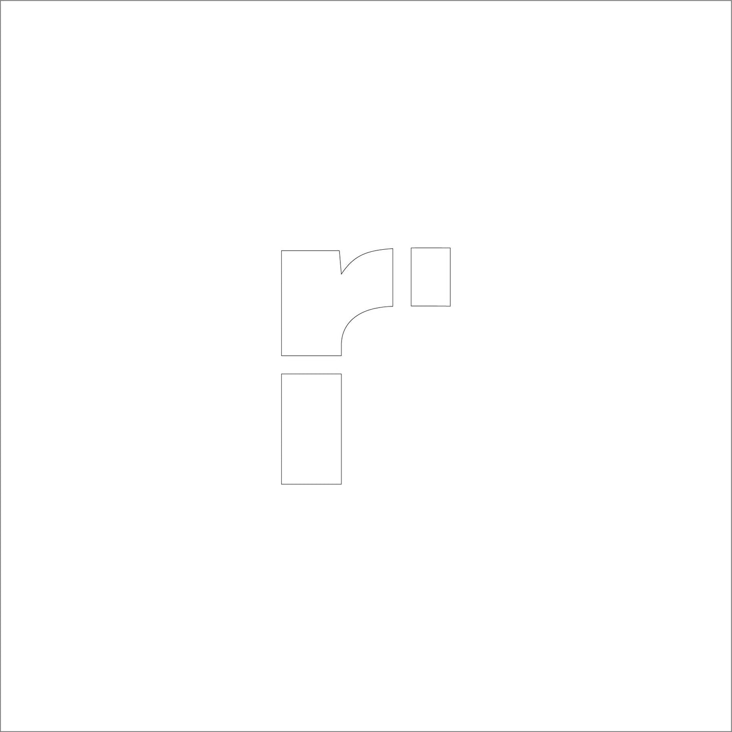 吹付けプレート　ステンシル　Ｈ７５　アルファベット　ｒ