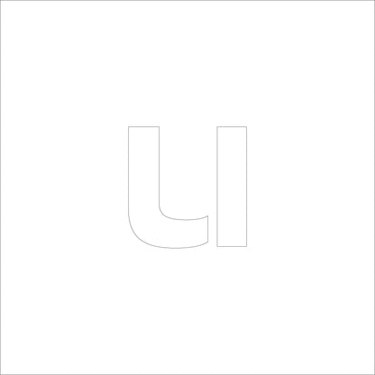 吹付けプレート　ステンシル　Ｈ３００　アルファベット　ｕ