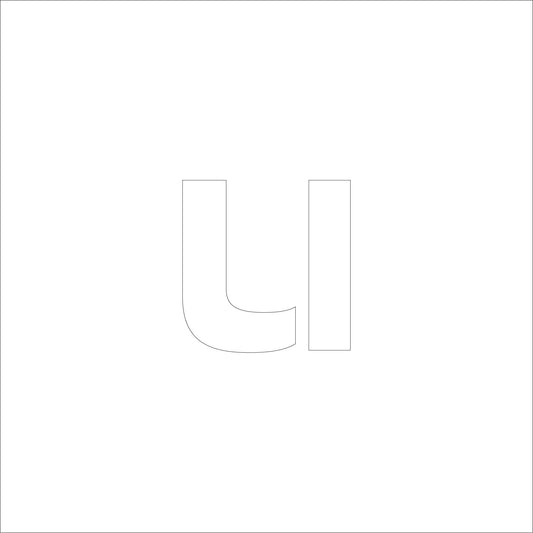 吹付けプレート　ステンシル　Ｈ７５　アルファベット　ｕ