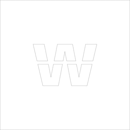 吹付けプレート　ステンシル　Ｈ５０　アルファベット　ｗ