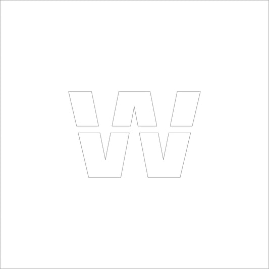 吹付けプレート　ステンシル　Ｈ５０　アルファベット　ｗ