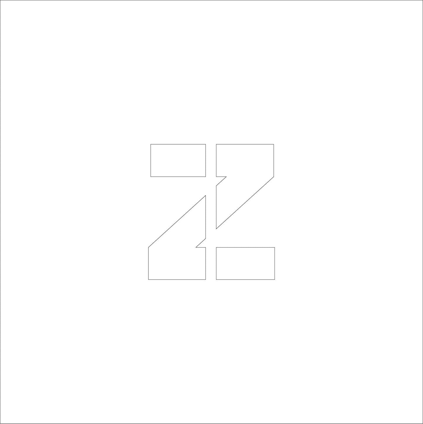 吹付けプレート　ステンシル　Ｈ７５　アルファベット　ｚ