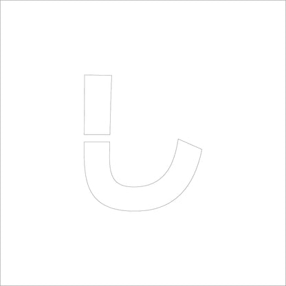 吹付けプレート　ステンシル　Ｈ１５０　ひらがな　し