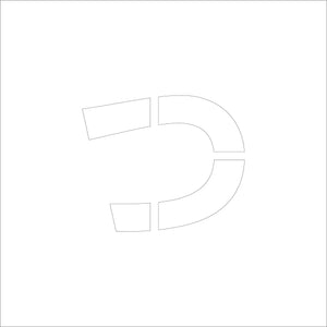 吹付けプレート　ステンシル　Ｈ１５０　ひらがな　つ