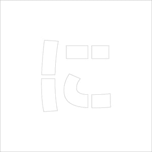 吹付けプレート　ステンシル　Ｈ１００　ひらがな　に