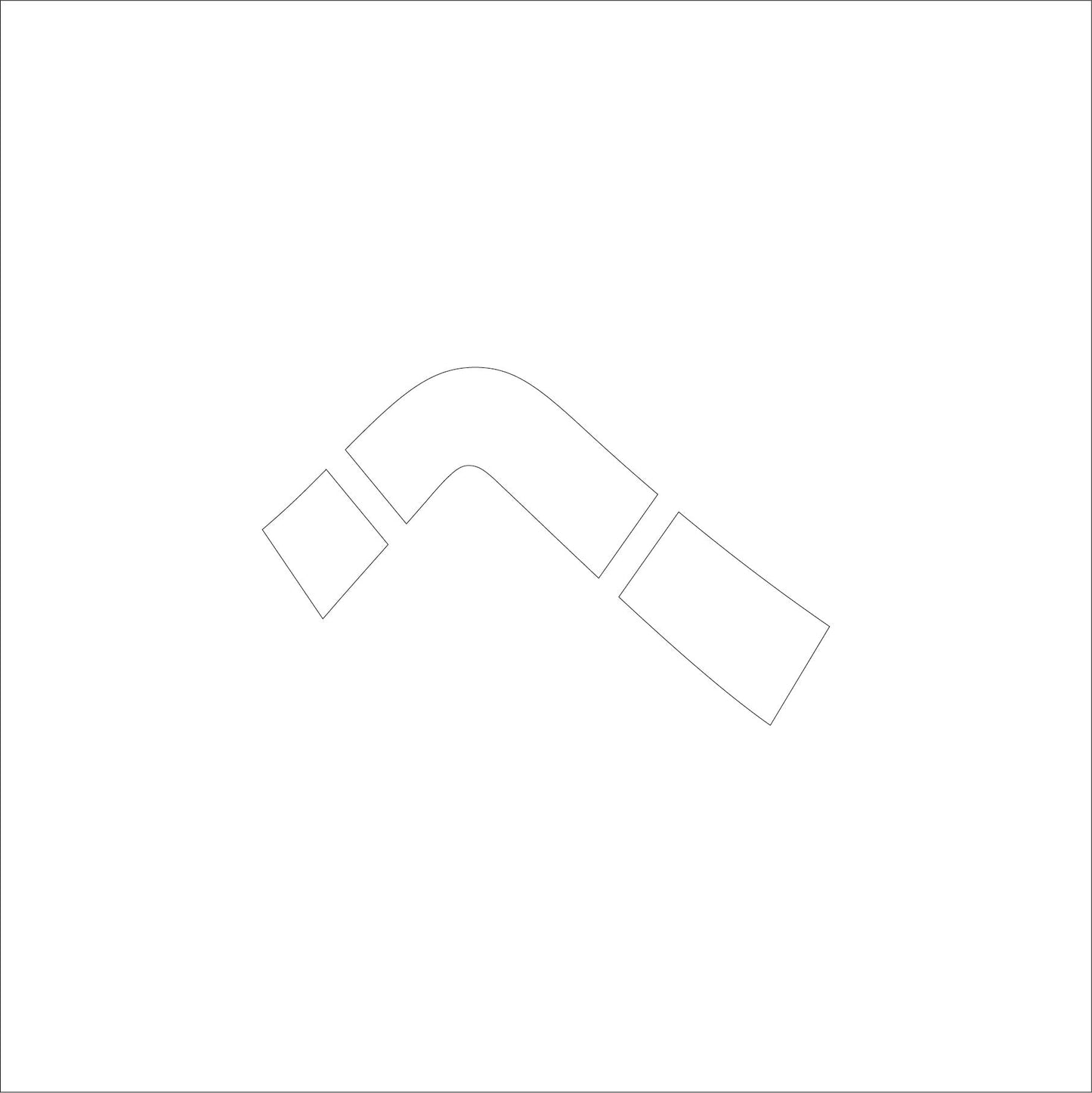 吹付けプレート　ステンシル　Ｈ１００　ひらがな　へ