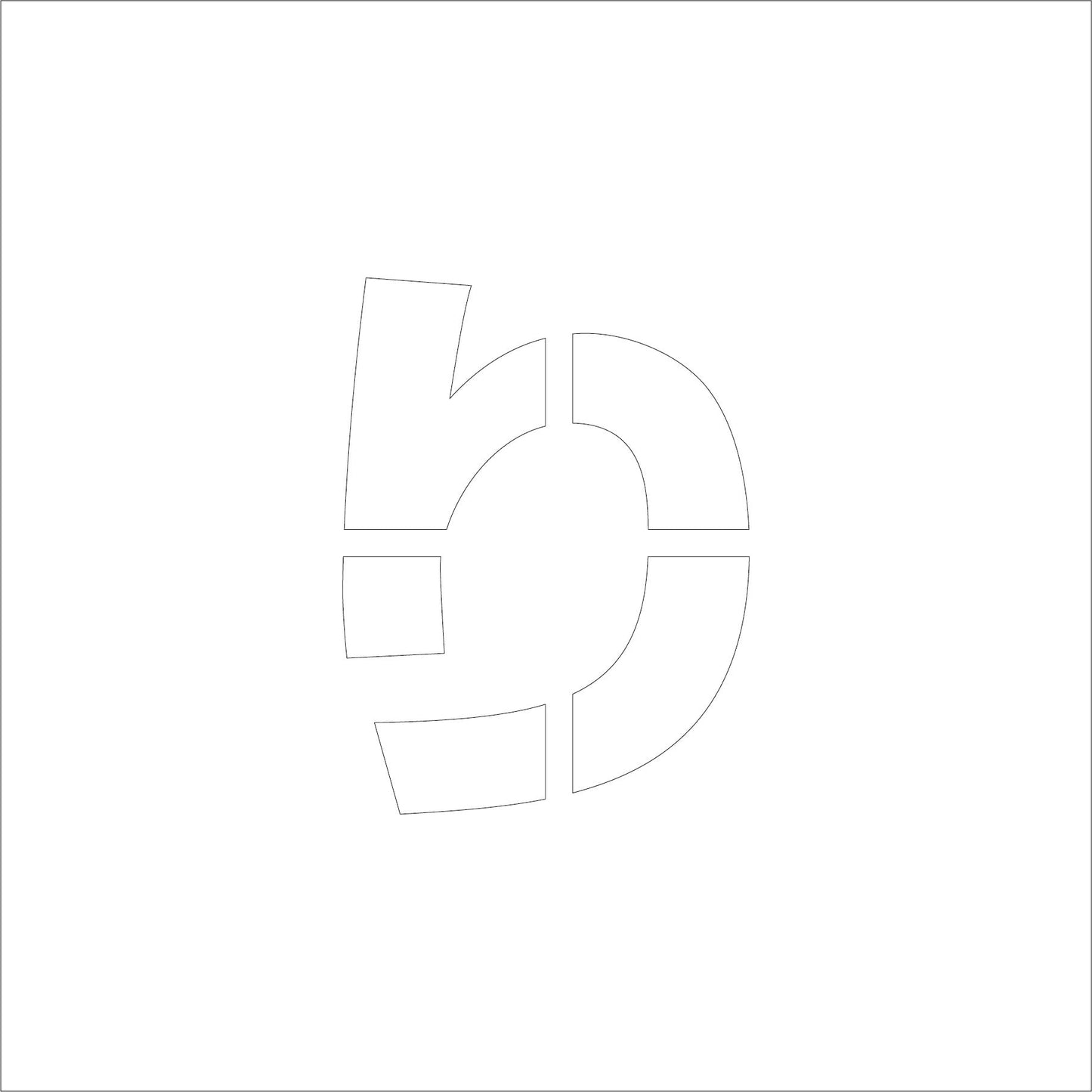 吹付けプレート　ステンシル　Ｈ１００　ひらがな　り