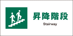 ＪＩＳ　安全標識　ヨコ　ＪＷＤ－１３Ｍ　昇降階段