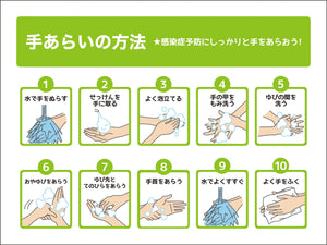 ＴＡ－０１Ｓ　手洗いの方法　ステッカー　２２５ｘ３００