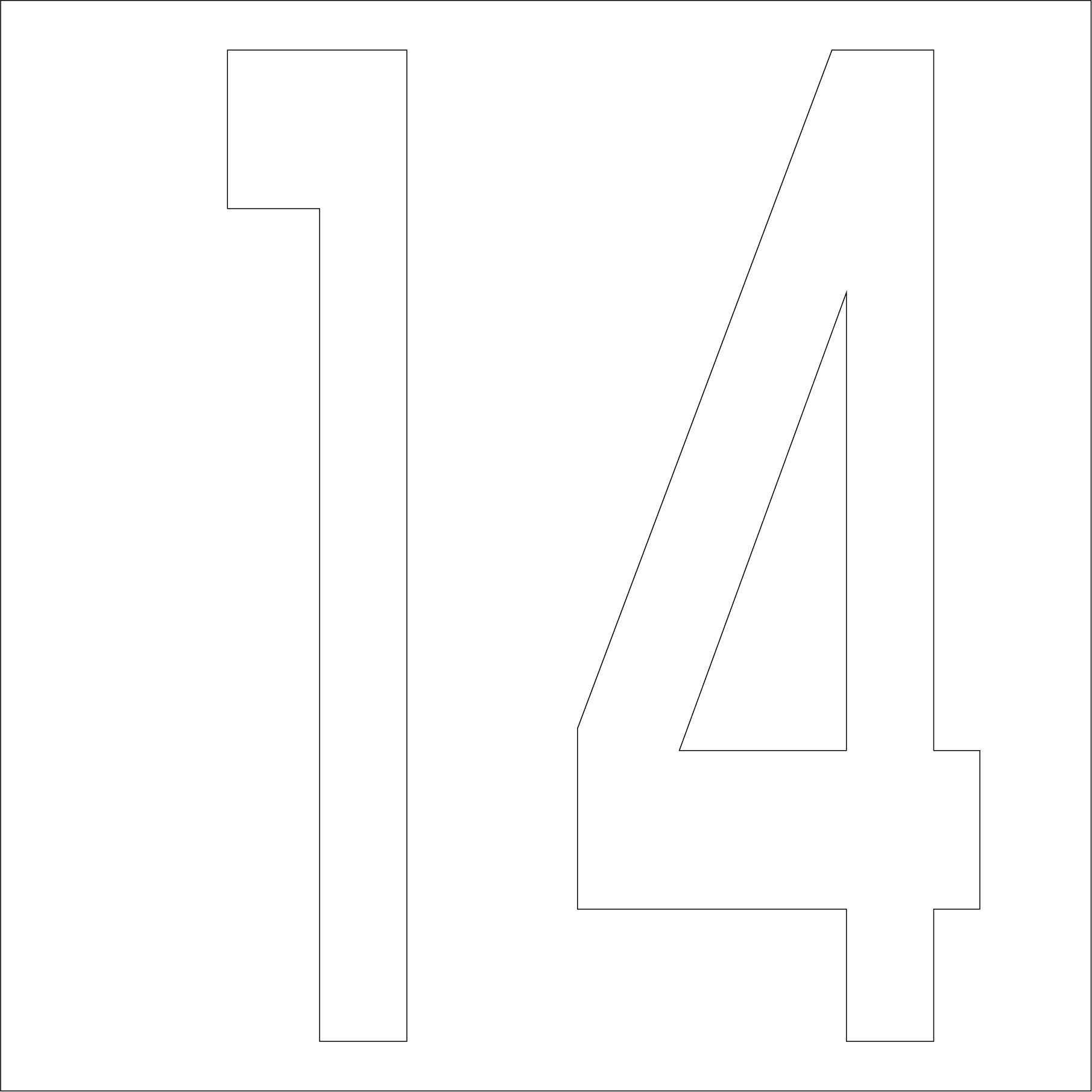 カッティングステッカー 数字14 文字高100mm 白 – GREEN CROSS-select 工事現場の安全対策用品なら