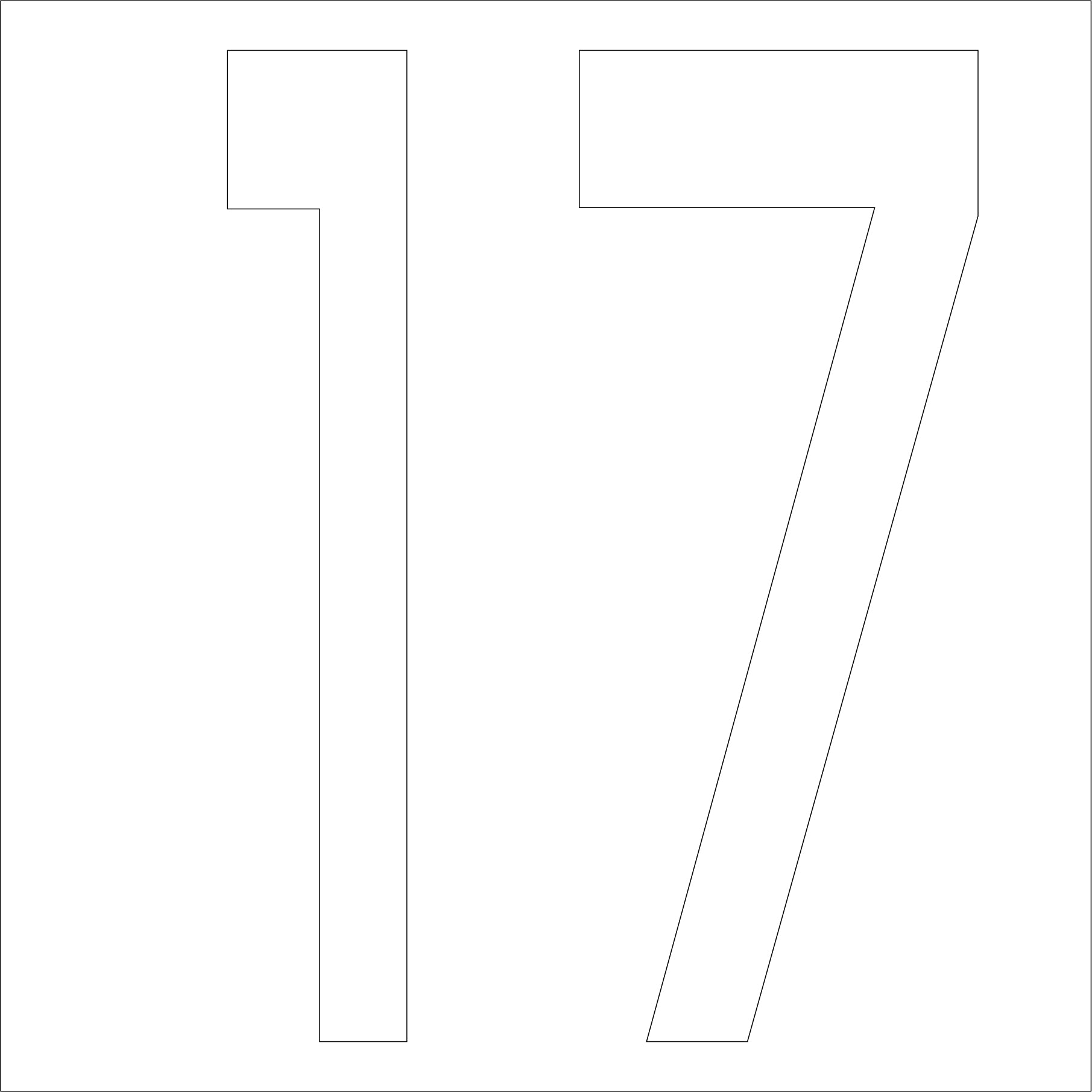 カッティングステッカー 数字17 文字高100mm 白 – GREEN CROSS-select 工事現場の安全対策用品なら