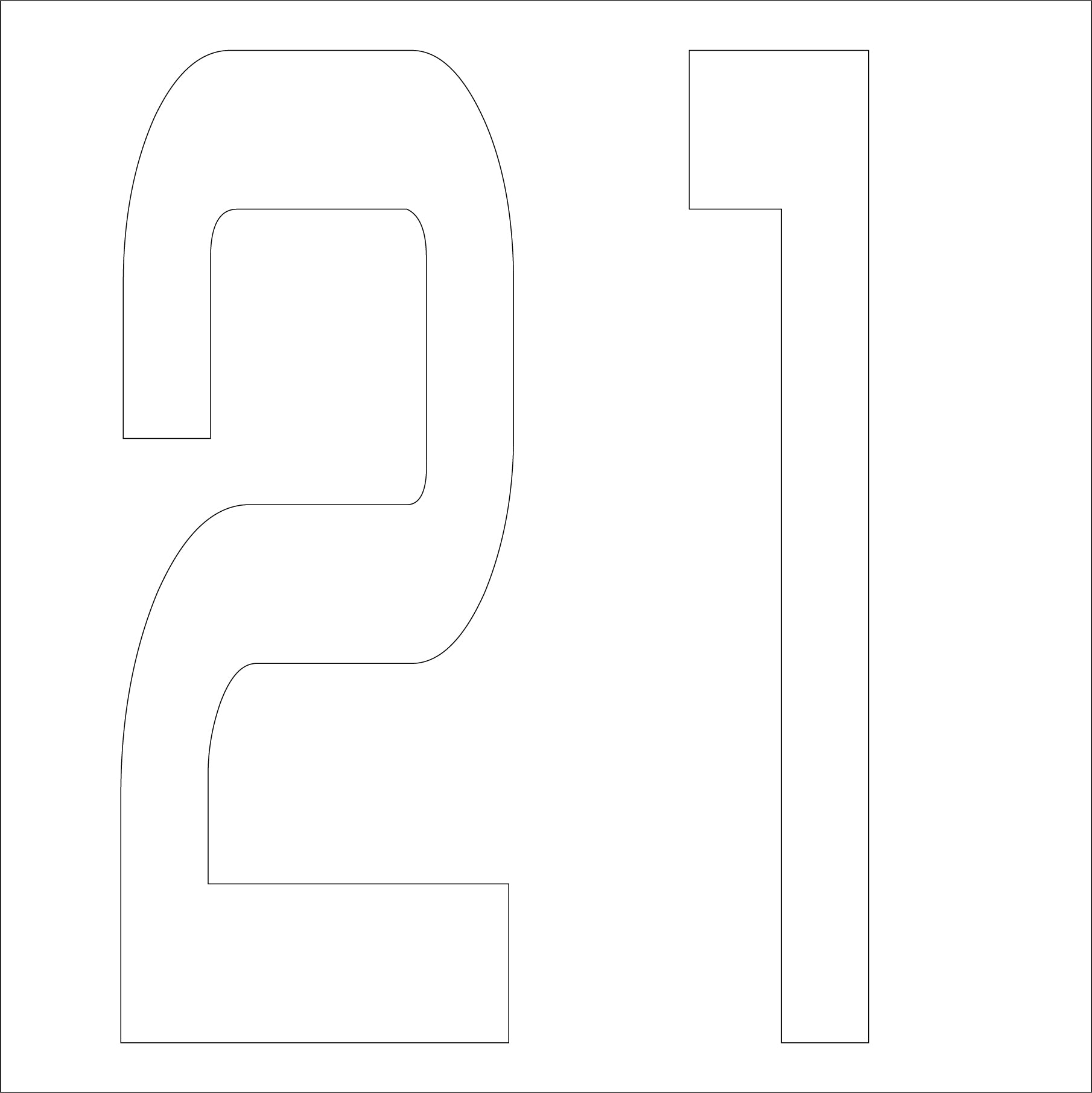 カッティングステッカー 数字21 文字高100mm 白 – GREEN CROSS-select 工事現場の安全対策用品なら