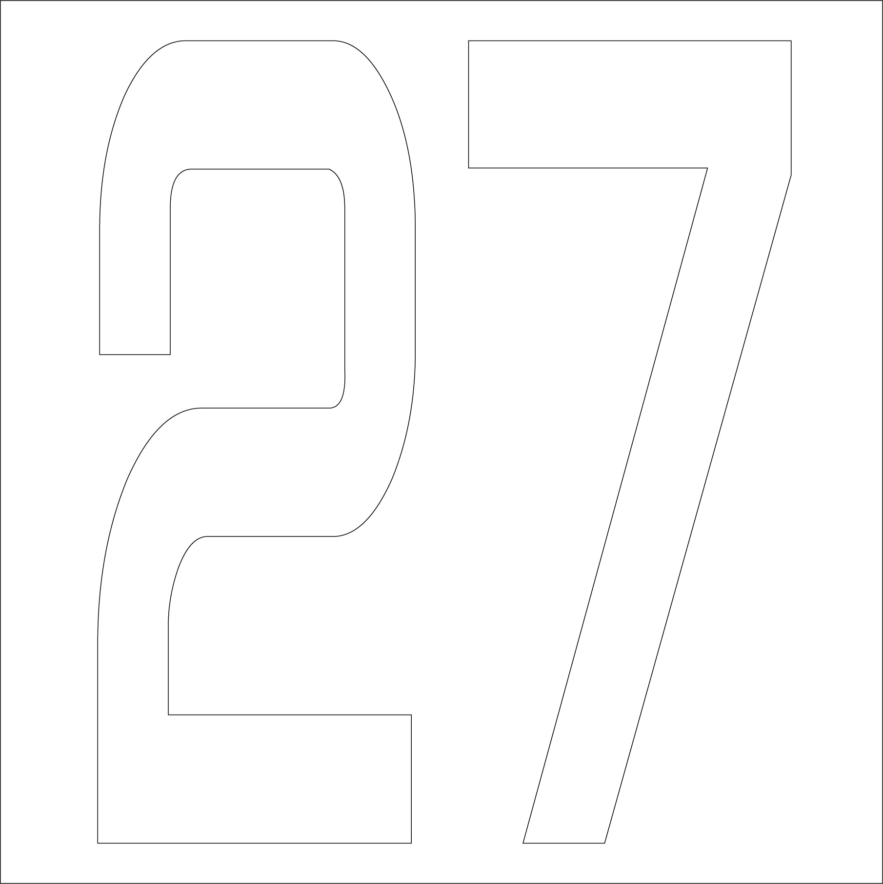 カッティングステッカー 数字27 文字高100mm 白 – GREEN CROSS-select 工事現場の安全対策用品なら