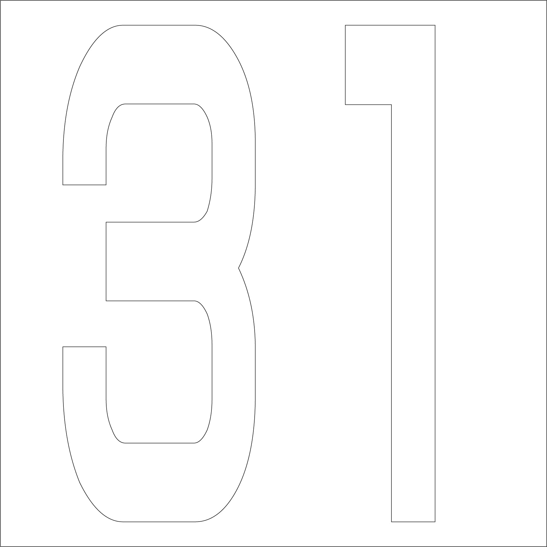 カッティングステッカー 数字31 文字高100mm 白 – GREEN CROSS-select 工事現場の安全対策用品なら