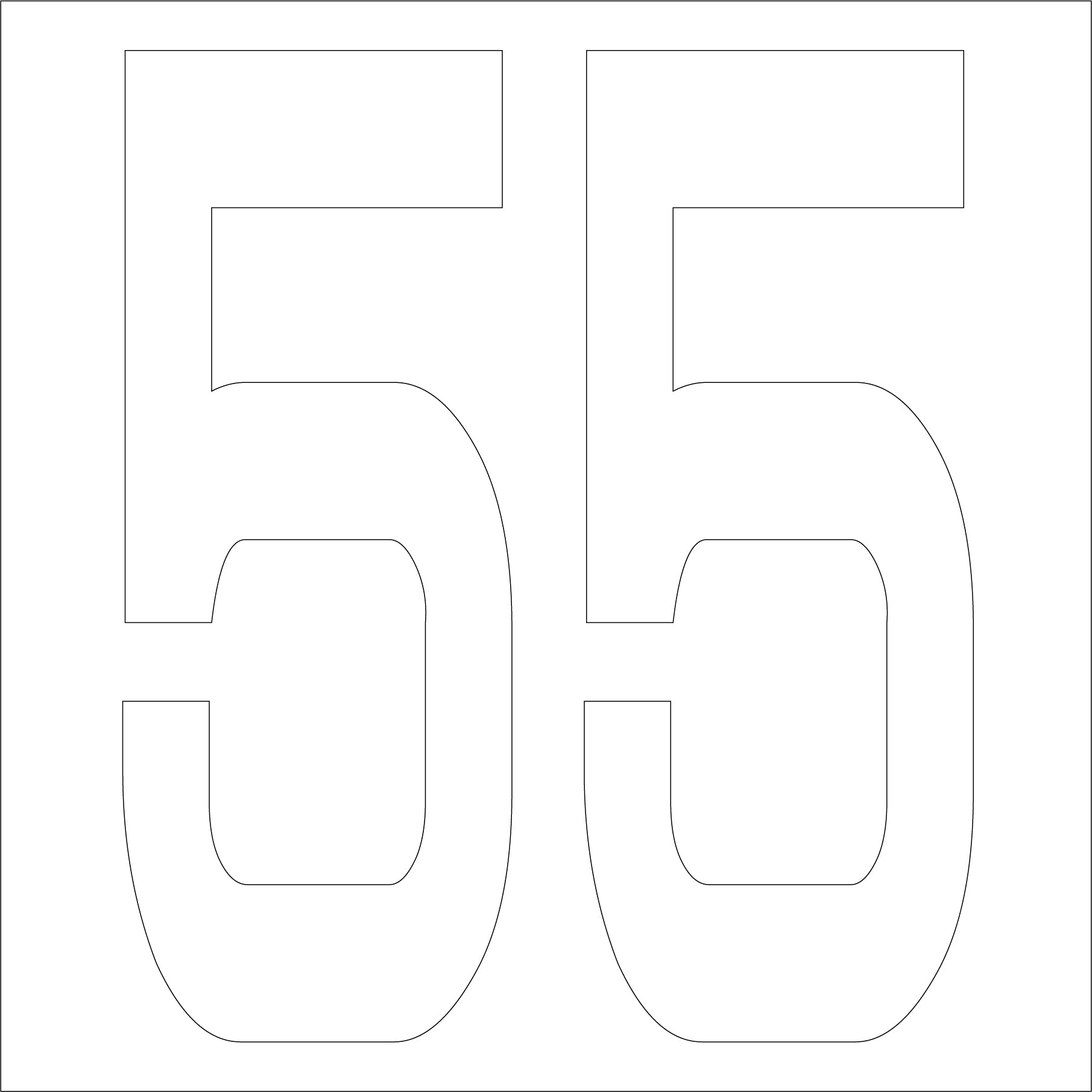カッティングステッカー 数字49 文字高100mm 白 – GREEN CROSS