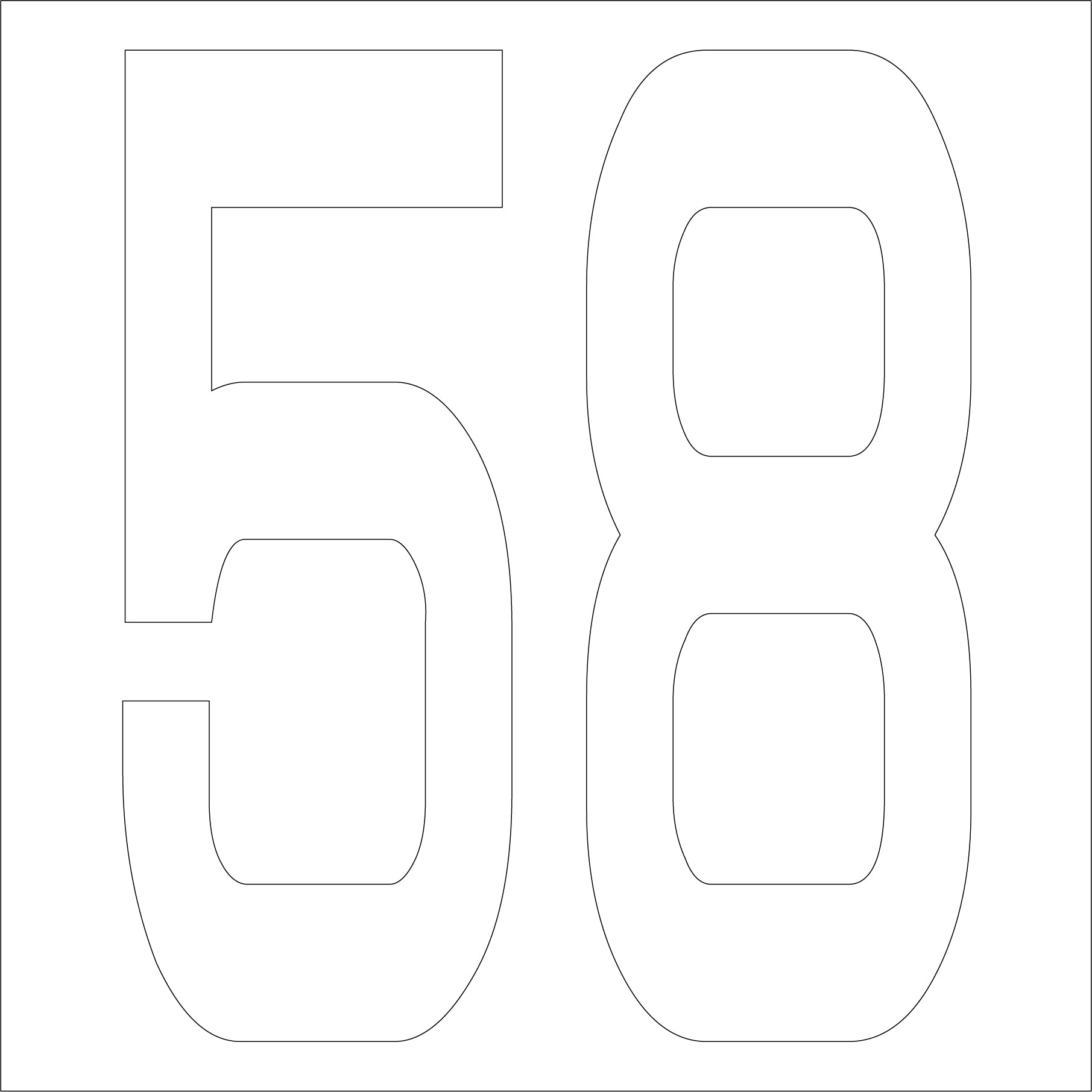 カッティングステッカー 数字36 文字高100mm 白 – GREEN CROSS