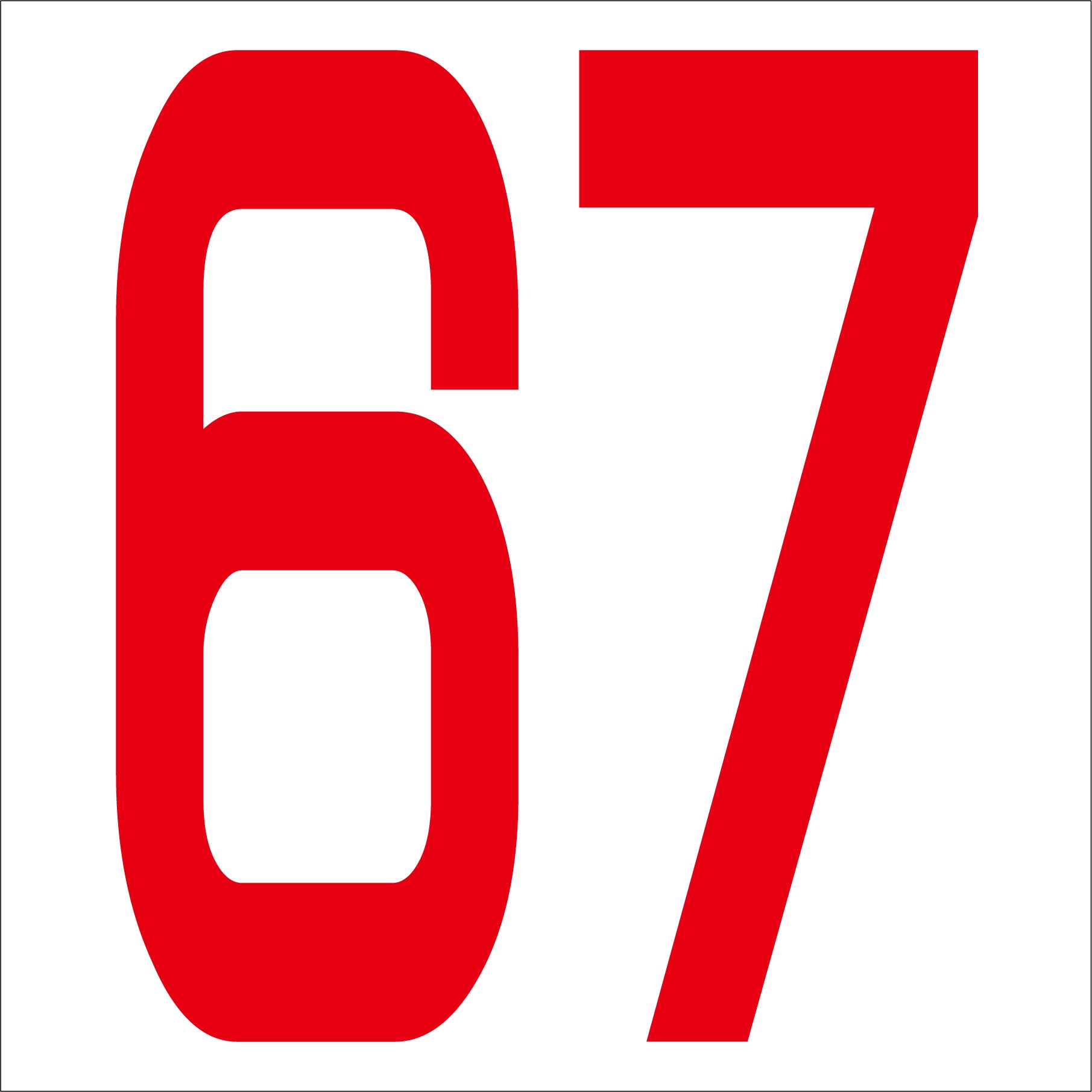 カッティングステッカー 数字24 文字高100mm 赤 – GREEN CROSS