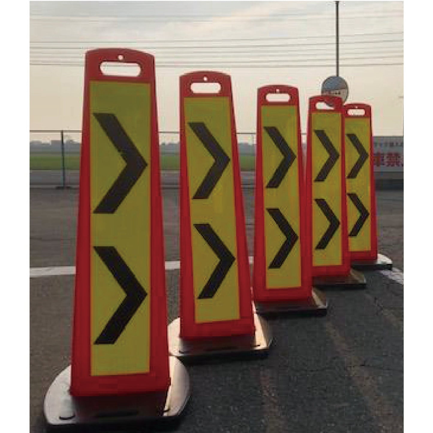 シェブロン表示板ベースセット　オレンジ