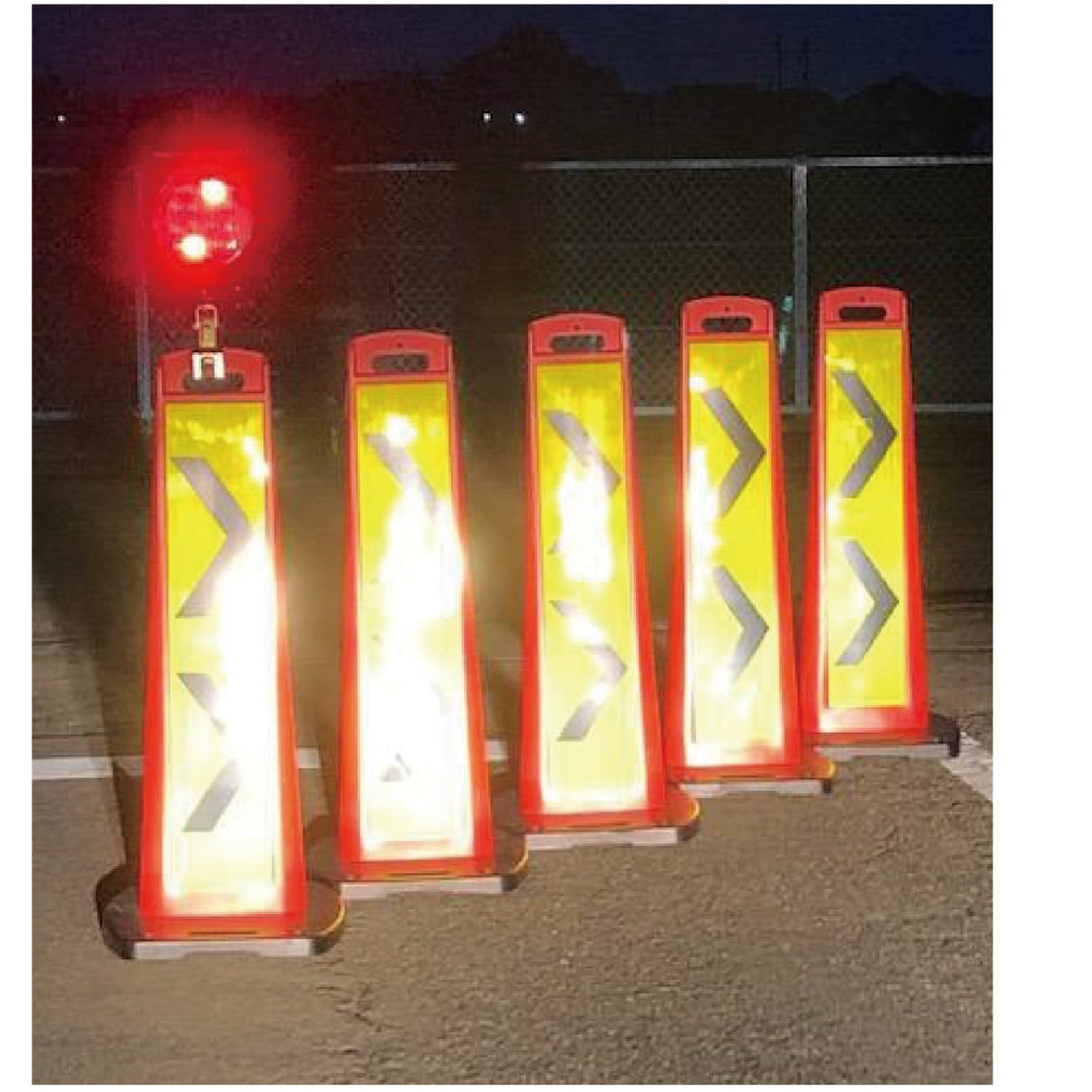 シェブロン表示板ベースセット　オレンジ