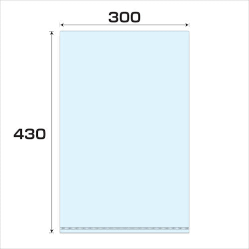ポリプロピレン袋（ＰＰ）厚み０．０３　５００枚　幅３００ｘ長さ４３０ｍｍ