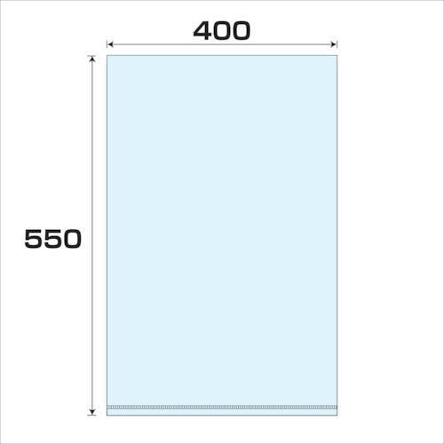 ポリプロピレン袋（ＰＰ）厚み０．０３　５００枚　幅４００ｘ長さ５５０ｍｍ