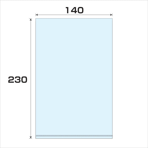 ポリプロピレン袋（ＰＰ）厚み０．０４　１０００枚　幅１４０ｘ長さ２３０ｍｍ