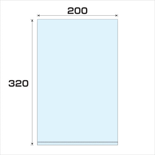 ポリプロピレン袋（ＰＰ）厚み０．０４　１０００枚　幅２００ｘ長さ３２０ｍｍ