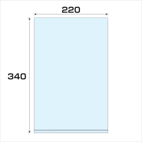 ポリプロピレン袋（ＰＰ）厚み０．０５　５００枚　幅２２０ｘ長さ３４０ｍｍ