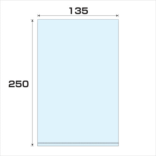 ポリプロピレン袋（ＰＰ）厚み０．０７　５００枚　幅１３５ｘ長さ２５０ｍｍ