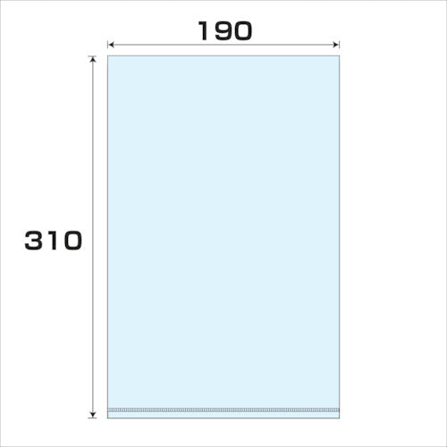 ポリプロピレン袋（ＰＰ）厚み０．０７　５００枚　幅１９０ｘ長さ３１０ｍｍ