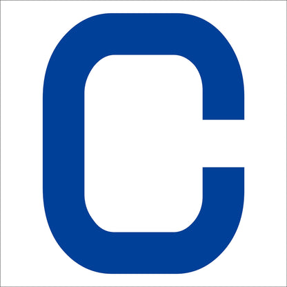 カッティングステッカー　英字Ｃ　文字高１００ｍｍ　青