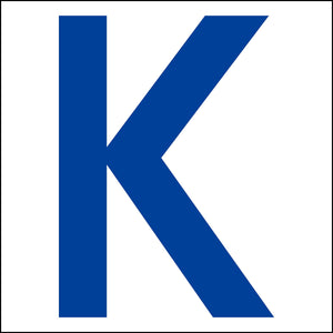 カッティングステッカー　英字Ｋ　文字高１００ｍｍ　青
