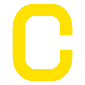 カッティングステッカー　英字Ｃ　文字高１００ｍｍ　黄