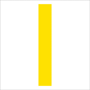 カッティングステッカー　英字Ｉ　文字高１００ｍｍ　黄