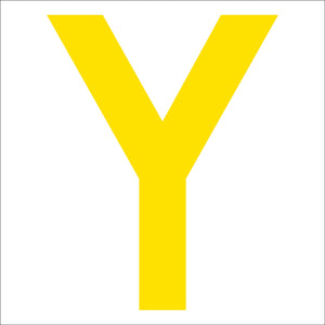 カッティングステッカー　英字Ｙ　文字高１００ｍｍ　黄