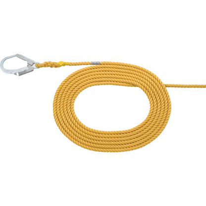 支柱用親綱ロープ　Ｋ－２４　片フック　φ１６ｍｍ×３０ｍ