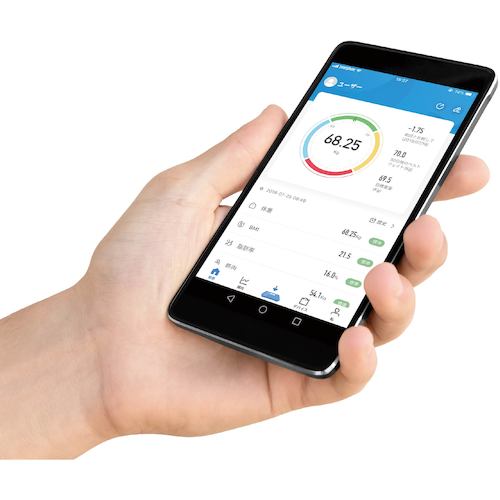 スマホ連動体組成計バインド　ホワイト