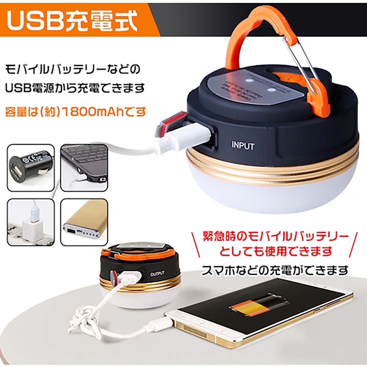 ＬＥＤランタン　２個セット　70×70×50mm