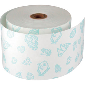 ファンシーレジ用紙　８０ｍｍ幅　魚　青　３巻入り