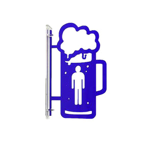 ツケレルン　１Ｗａｙピクトサイン（ビール型　男子トイレ０２）　青