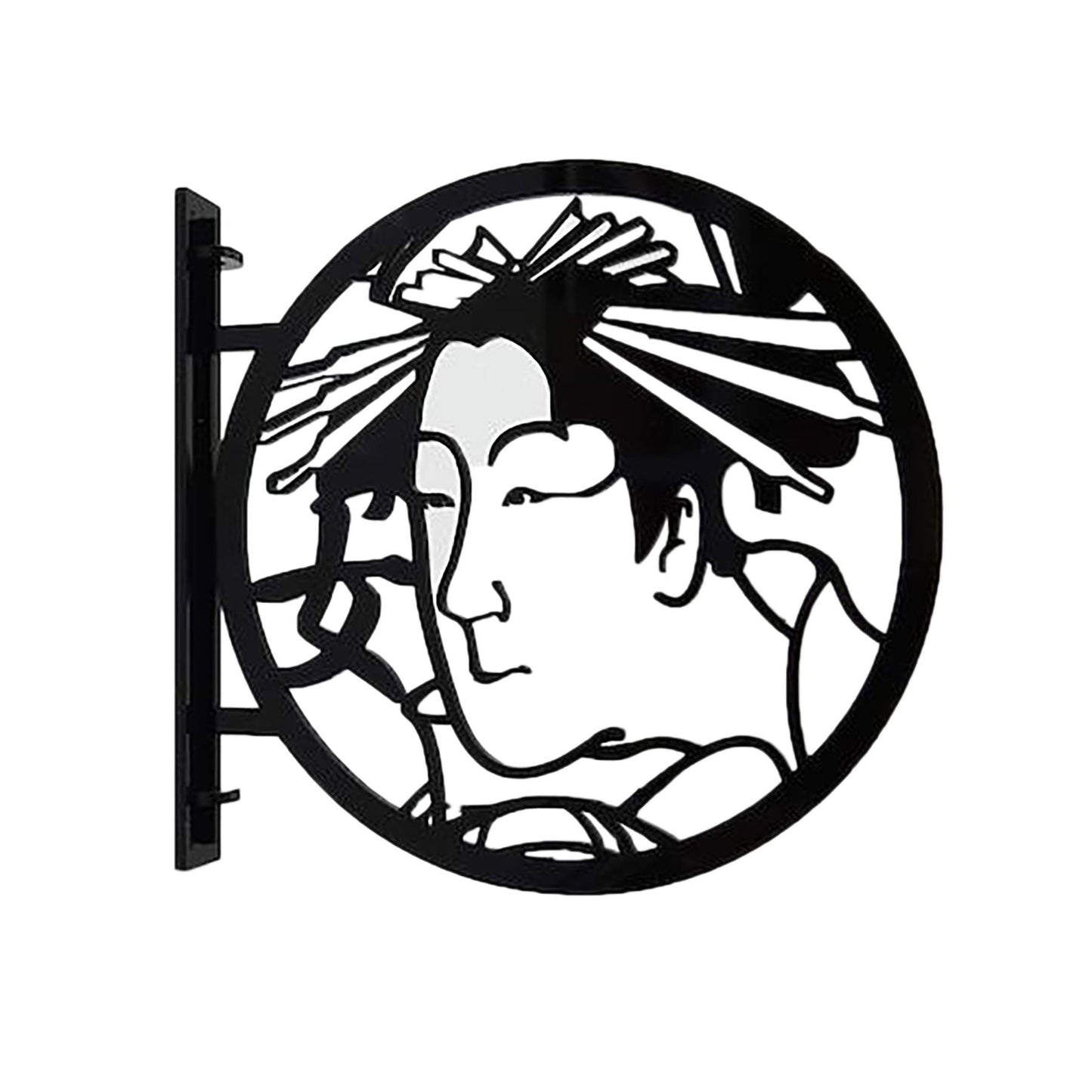 ツケレルン　１Ｗａｙピクトサイン（浮世絵　女子トイレ０３）　黒