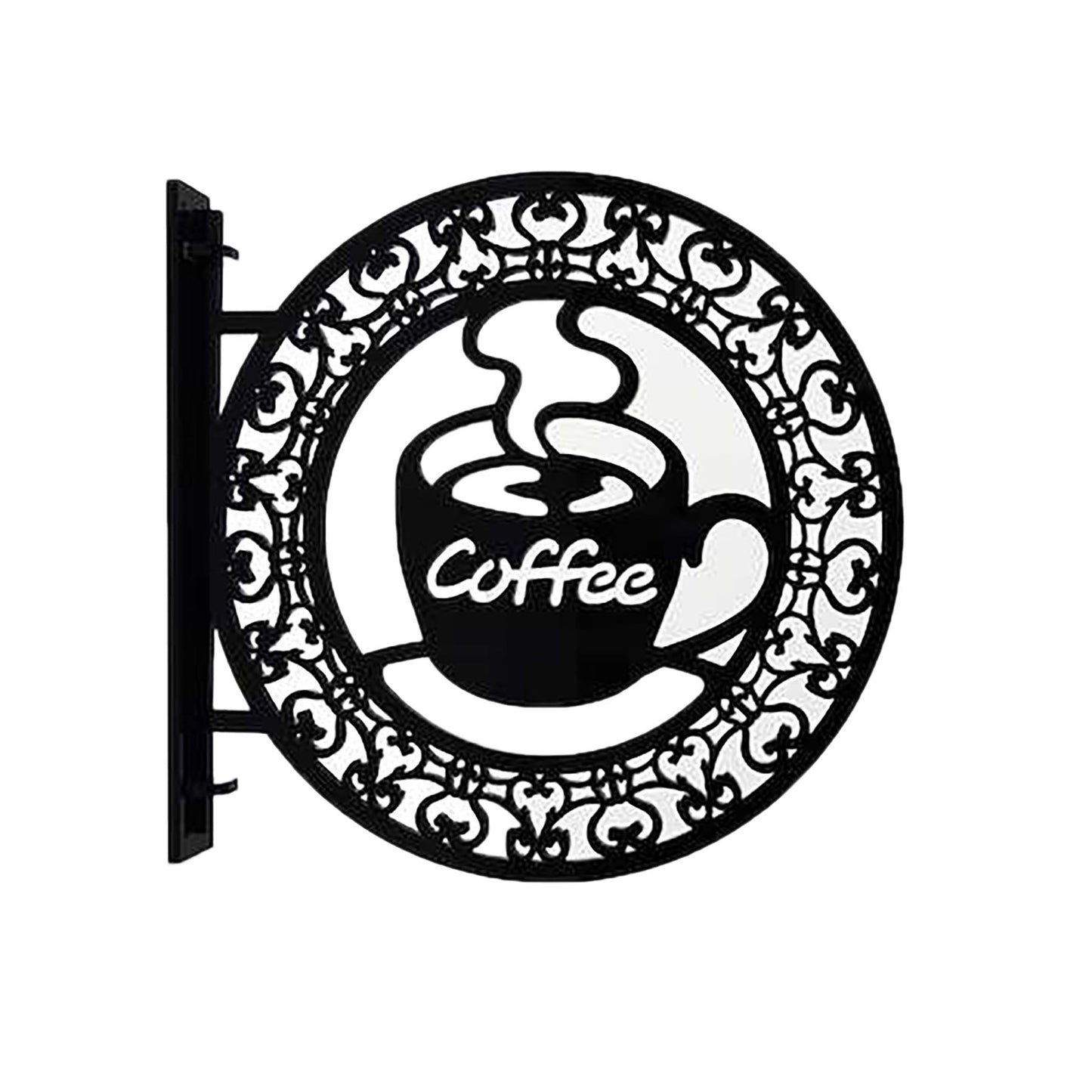 ツケレルン　１Ｗａｙピクトサイン（柄枠　コーヒー０２）　黒