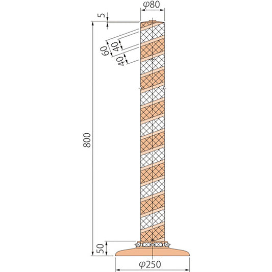 ポストコーン全面反射ＬＡＴＲ－８０－２５０－Ｒ
